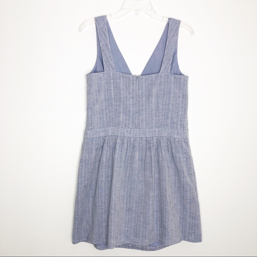 Color Block Blue Stripe Sleeveless V-Neck Mini Dress Women’s Size Small NWT - Picture 2 of 15